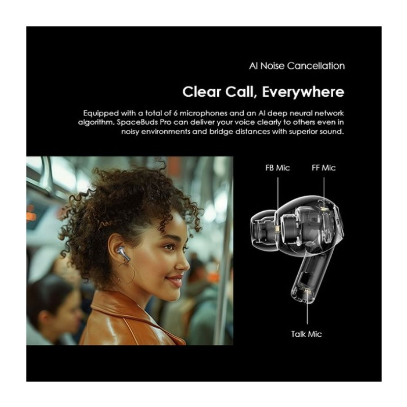 Oraimo SpaceBuds Pro - سماعات أورايمو سبايس بادز برو مع صوت محيطي وتقنية إلغاء الضوضاء