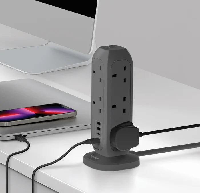 Momax OnePlug 11-Outlet Power Strip With USB - ون بلج مشترك كهرباء 11 مخرج مع يو اس بي من موماكس