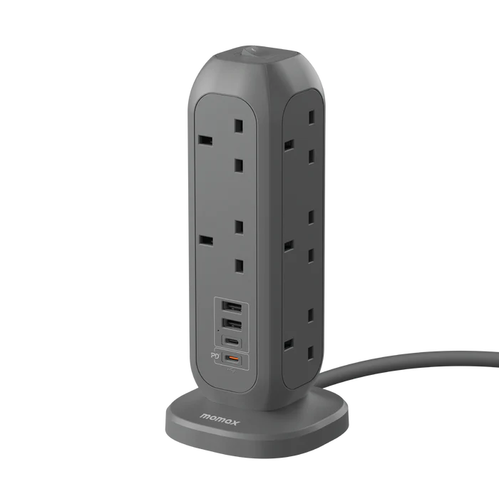 Momax OnePlug 11-Outlet Power Strip With USB - ون بلج مشترك كهرباء 11 مخرج مع يو اس بي من موماكس