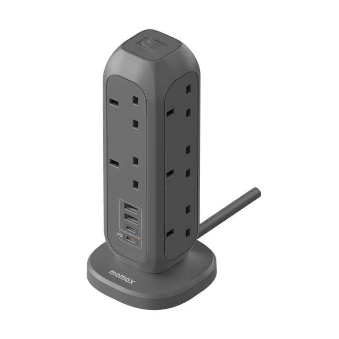 Momax OnePlug 11-Outlet Power Strip With USB - ون بلج مشترك كهرباء 11 مخرج مع يو اس بي من موماكس