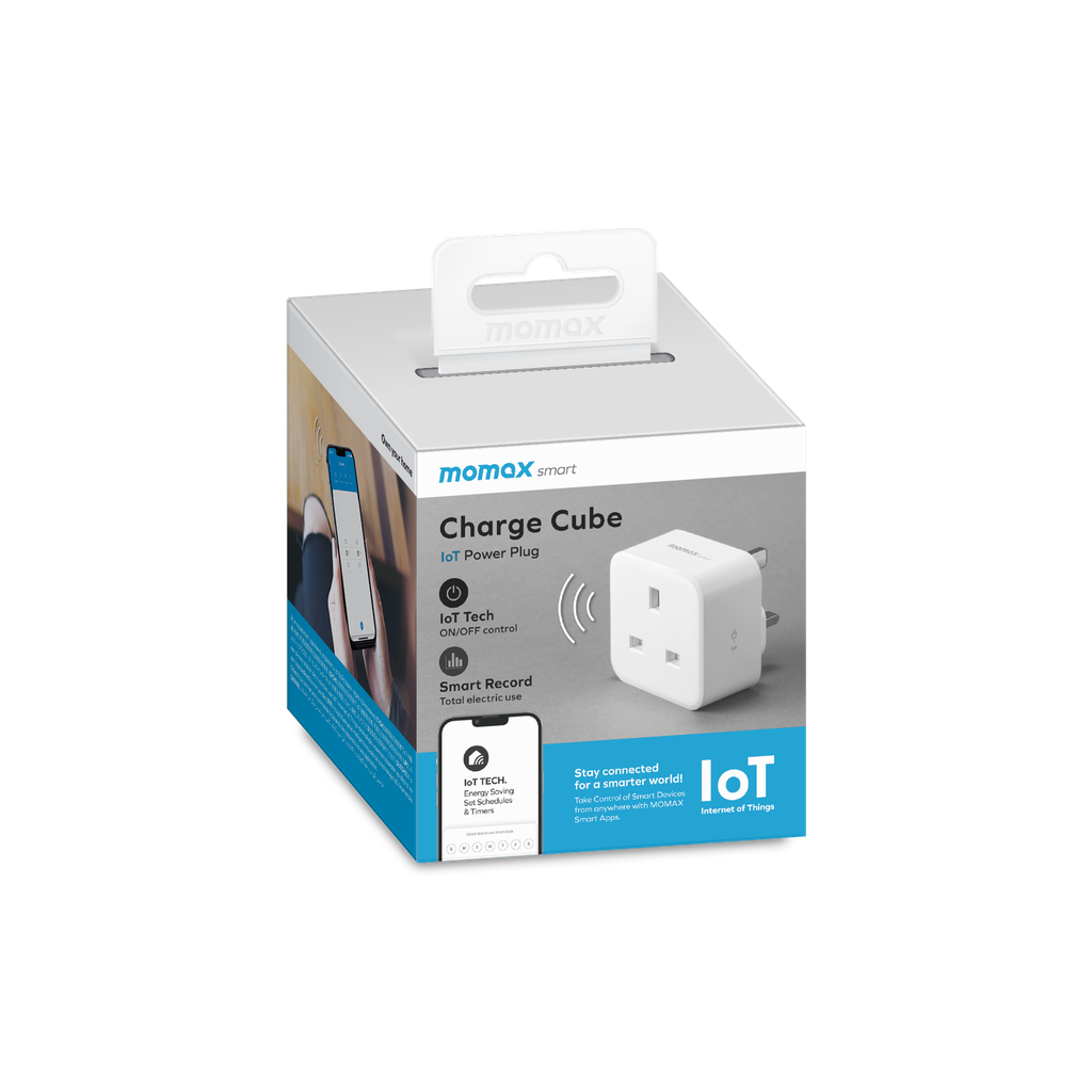 Momax IoT Power Plug - القابس الذكي موماكس IoT بور بلاج – تحكم عن بُعد بمقبس Wi-Fi ومراقبة استهلاك الطاقة