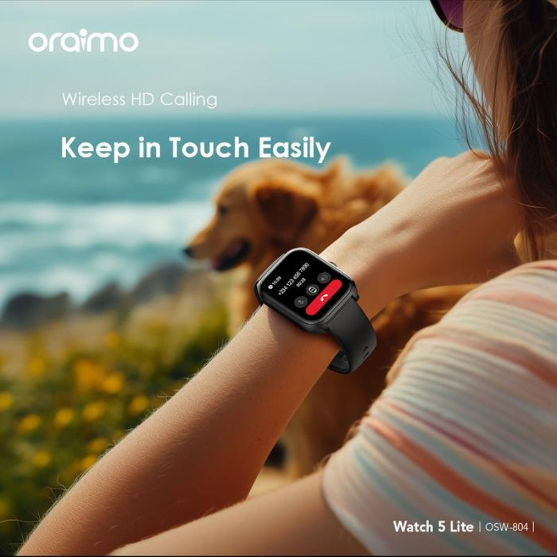 Oraimo Smart Watch 5 Lite - ساعة أورايمو الذكية 5 لايت شحن طويل تتبع صحي ورياضي