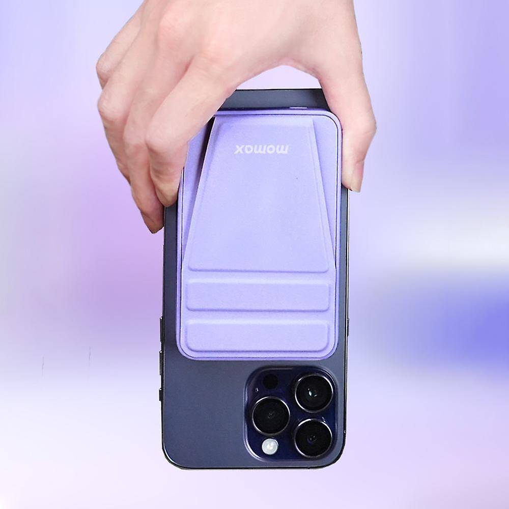Momax Q.Mag Power 15, 10000mAh Magnetic Wireless Battery Pack with Stand - باور بانك موماكس كيو ماج بور 15 اللاسلكي المفناطيسي بسعة 10000 مللي امبير, مع حامل