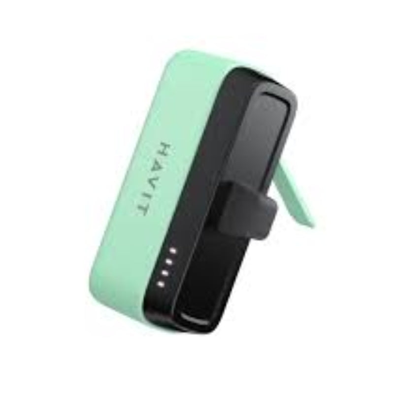 Havit PB7001 5000mAh 22.5W Power Bank – Stylish Green - باور بانك بسعة 5000ميلي أمبير وبقدرة 22.5واط من هافيت
