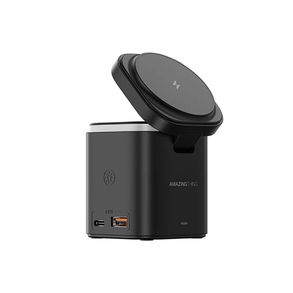 قاعدة الشحن 5 في 1 اميزنك ثنك ثاندر برو بقدرة شحن 55 واط - اسود | AMAZINGTHING Thunder Pro Mag 5-in-1 PD55W Charging Station – Black