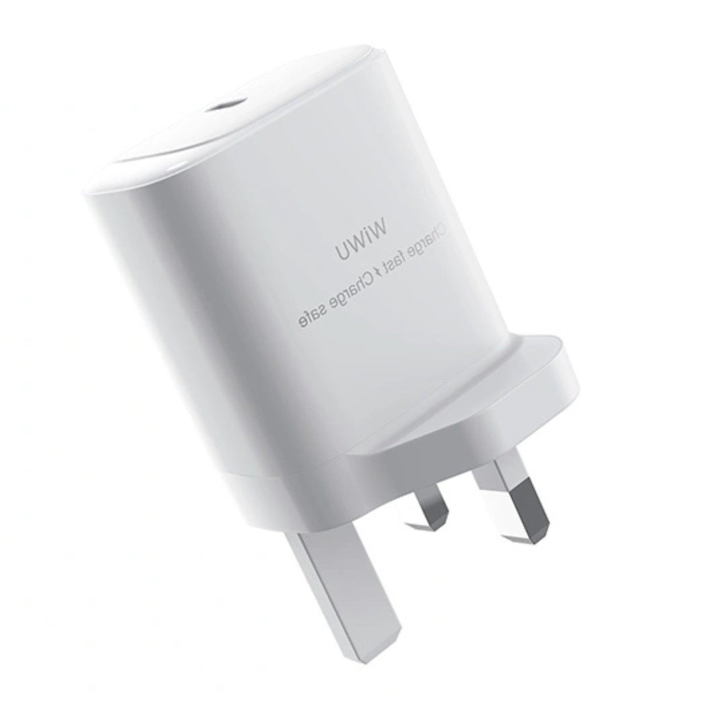 شاحن جداري ويوو GaN بقدرة شحن 30 واط مع كيبل تايب سي الى تايب سي - ابيض | WIWU 30W Essen GaN Fast Charger + Cable Combo Wi-G008 C-C - White