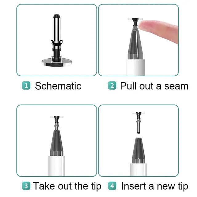 WiWU Pencil One Aluminum Alloy Touch Screen 2 in 1 Universal Stylus - قلم ويوو بشاشة تعمل باللمس 2 في 1 قلم ستايلس عالمي للهواتف الذكية