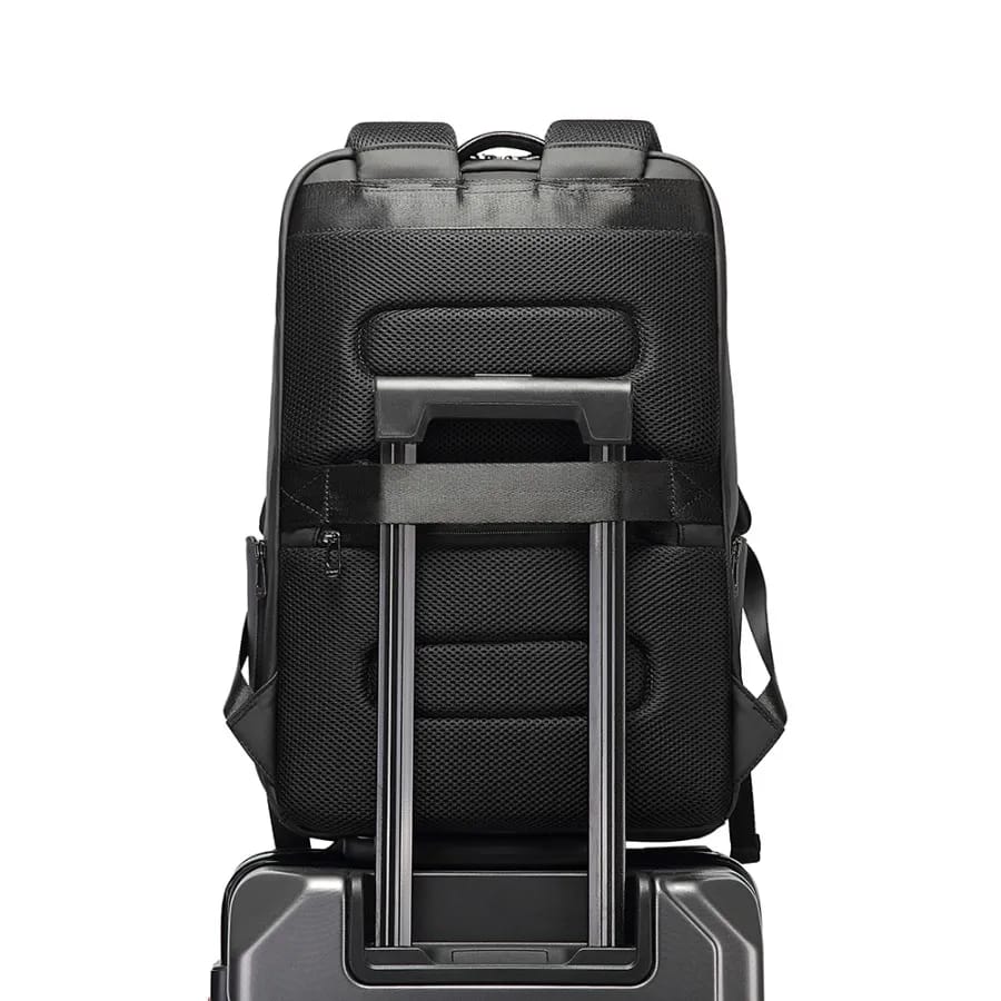 حقيبة ظهر للابتوب بسعة 15.6 من بانجي, للاعمال والسفر وبسعة كبيرة - اسود | BANGE Business Travel Laptop Backpack Slim & Big Capacity 15.6″ – Black