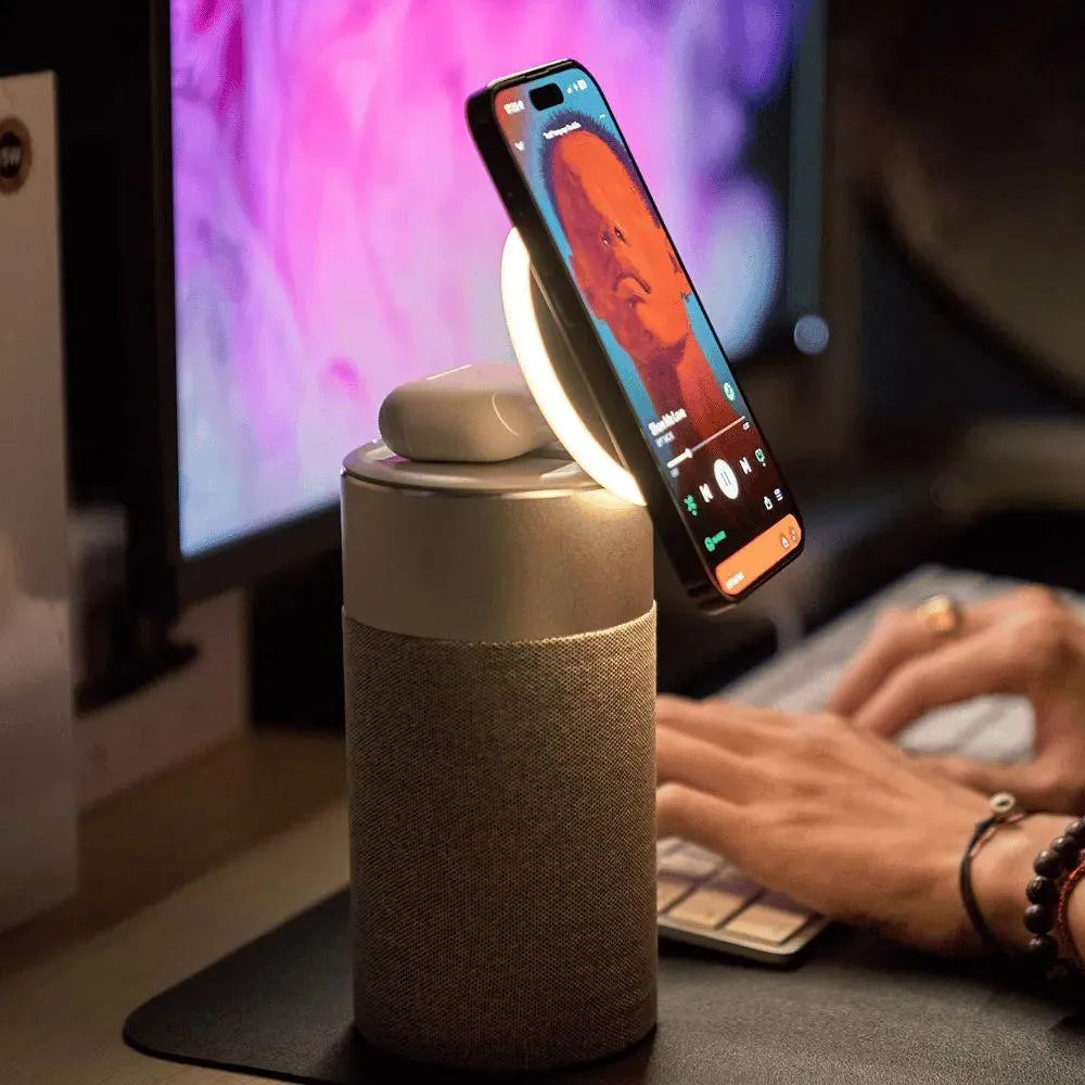 شاحن ويوو اللاسلكي 3 في 1 مع مكبر صوت | WiWU 3 in 1 Wireless Charger & Speaker