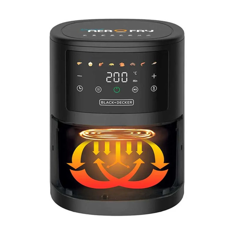 Black+Decker AerOfry Digital Air Fryer AF3500-B5 Black 3.5L - قلاية هوائية بلاك آند ديكر ديجيتال 3.5 لتر 1500 واط - اسود