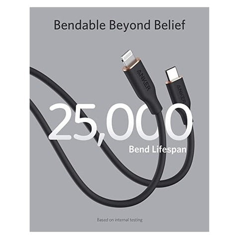 Anker 542 USB-C To Lightning Cable (Bio-Nylon) 3ft - كيبل نايلون بطول 3 أقدام تايب سي الى لايتننغ من أنكر