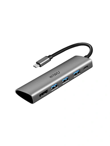 WIWU Alpha 5 In 1 USB-C Hub - موزع الفا يو اس بي سي 5 في 1 من ويو
