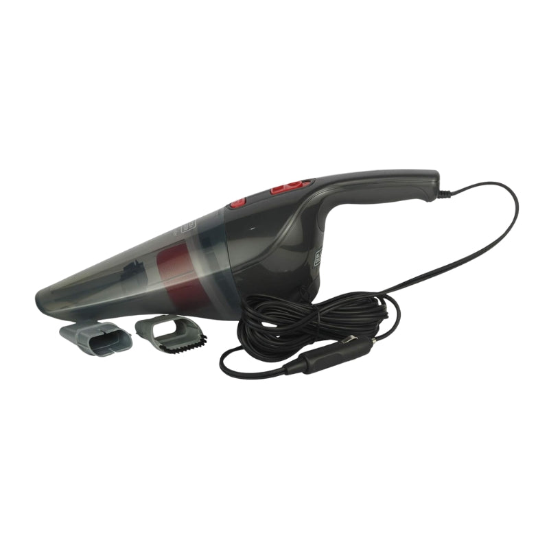 Black+Decker 12V DC Portable Car Vacuum Cleaner - مكنسة سيارة محمولة بلاك آند ديكر 12 فولت لتنظيف فعال