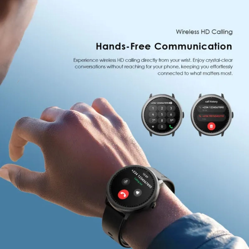 Oraimo Smart watch OSW-820 Black - ساعة أورايمو الذكية بشاشة اموليد 1.43بوصة وتتبع صحي دقيق