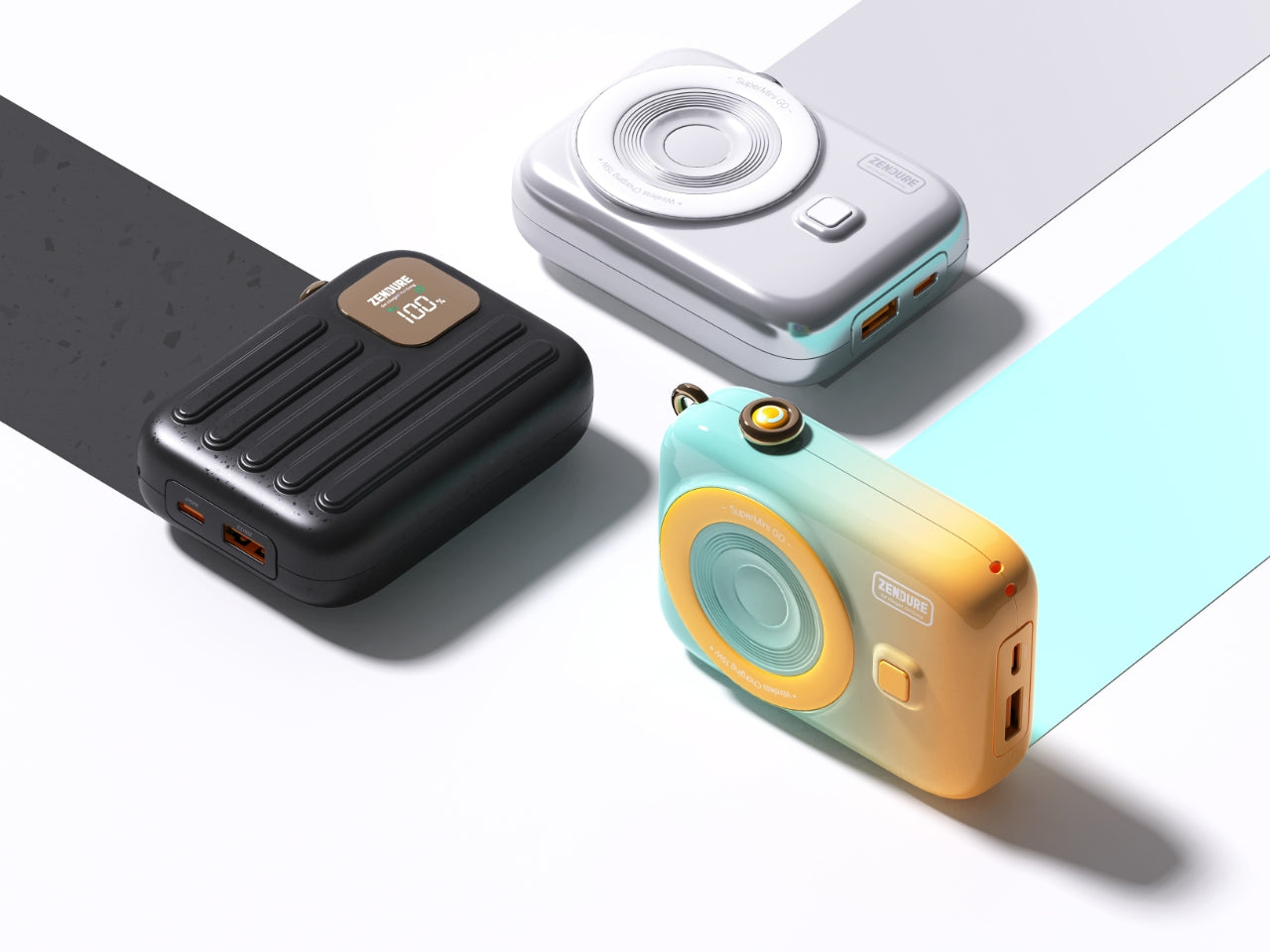 شاحن لاسلكي مغناطيسي من زندور بقوة 20 واط ومصرف طاقة بي دي بسعة 10000ميلي امبير مع شاشة - Zendure SuperMini GO 20W Power bank 10000mAh