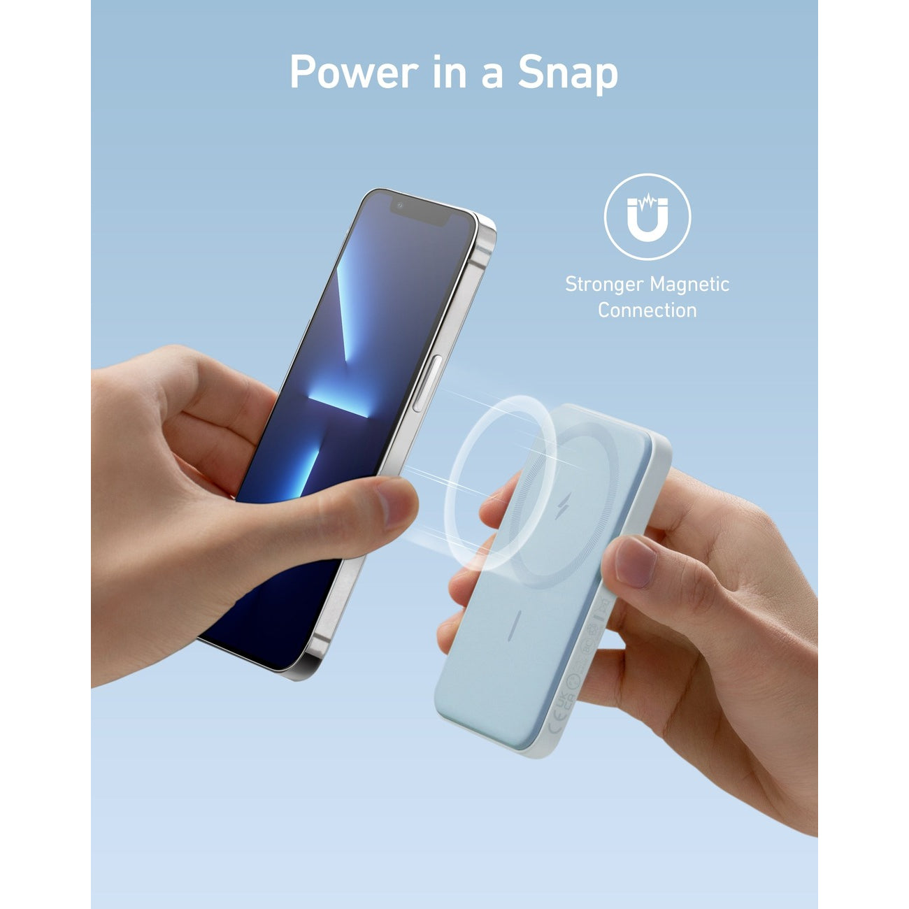 Anker 621 Magnetic 5000mAh MagGo Battery Support MagSafe - باور بانك أنكر 621 مغناطيسية ماجو 5000 مللي أمبير تدعم ماجسيف