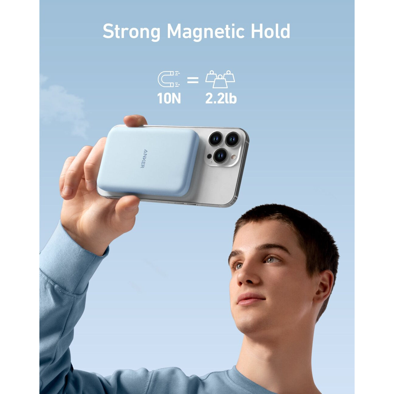 Anker 621 Magnetic 5000mAh MagGo Battery Support MagSafe - باور بانك أنكر 621 مغناطيسية ماجو 5000 مللي أمبير تدعم ماجسيف