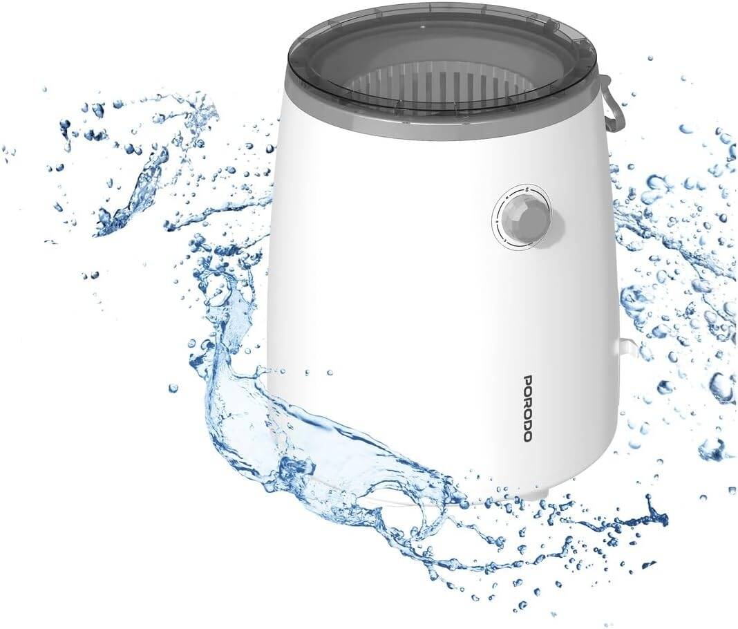 غسالة صغيرة محمولة من بورودو لايف ستايل - ابيض | Porodo Lifestyle Portable Mini Washing Machine - White