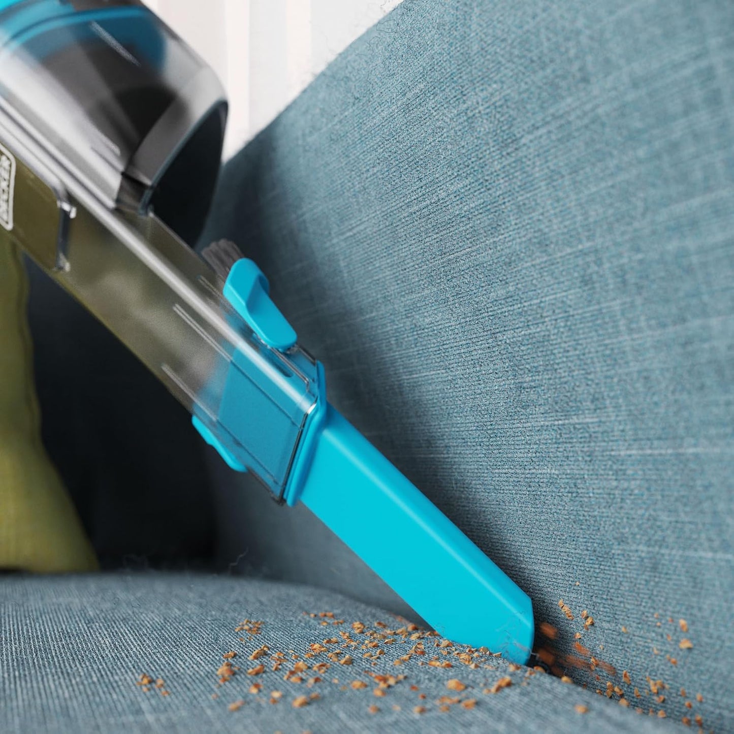 Black+Decker Dustbuster V Cordless Handheld Vacuum Cleaner with Wide Suction Base -مكنسة يدوية لاسلكية بخاصية شفط قوية