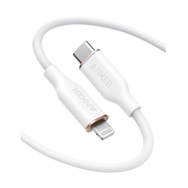 Anker PowerLine III Flow USB-C with Lightning Connector (0.9m/3ft) - كيبل باور لاين يو اس بي سي مع موصل لايتننغ بطول 3 اقدام من أنكر