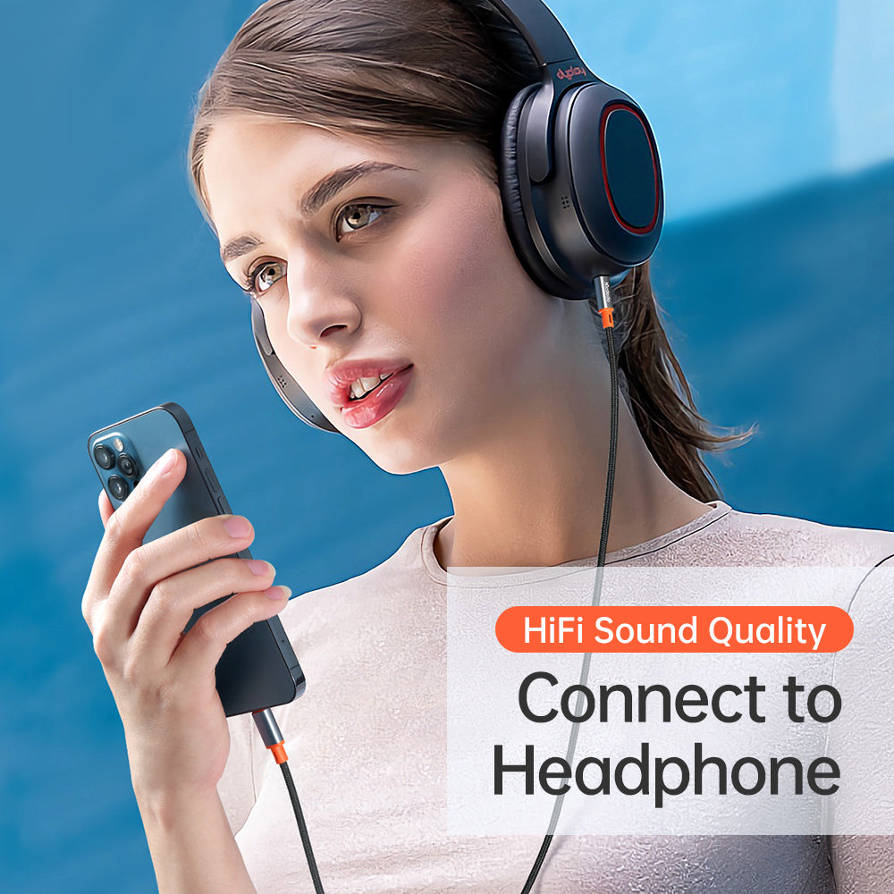 mcdodo Lightning to 3.5mm AUX Mini Jack Cable - ماكدودو كابل لايتنينج إلى 3.5 ملم أوكس ميني جاك 1.2 متر