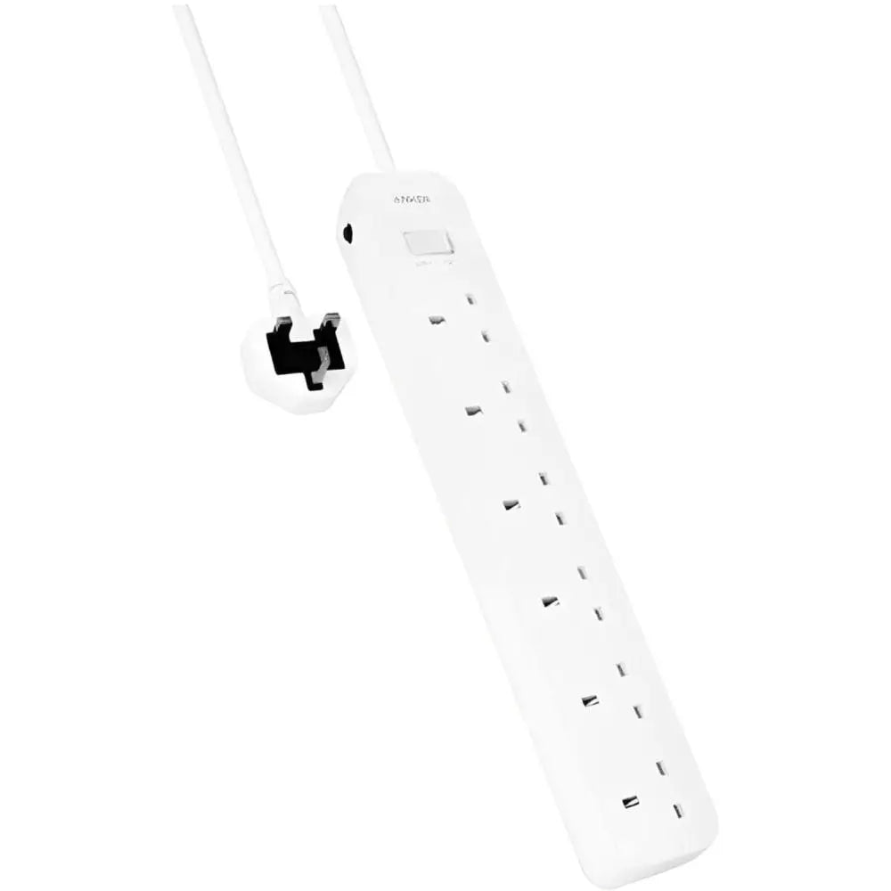 وصلة كهرباء انكر 6 منافذ, كيبل بطول 1.8م | Anker Power Strip 6-Outlet AC Extension, 1.8m Cable