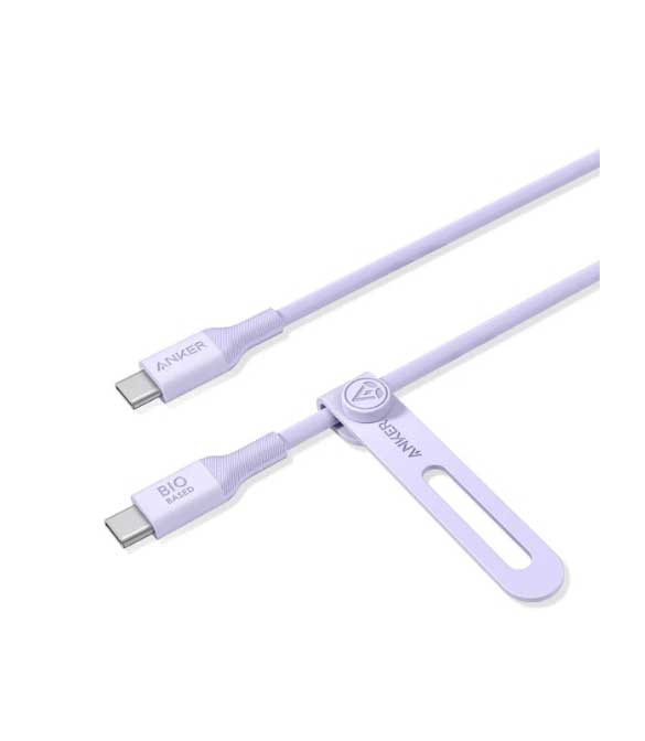 Anker 544 USB-C to USB-C Cable 140W (Bio-Based) (0.9m/3ft) - كيبل بقدرة 140 واط يو اس بي سي الى يو اس بي سي من أنكر