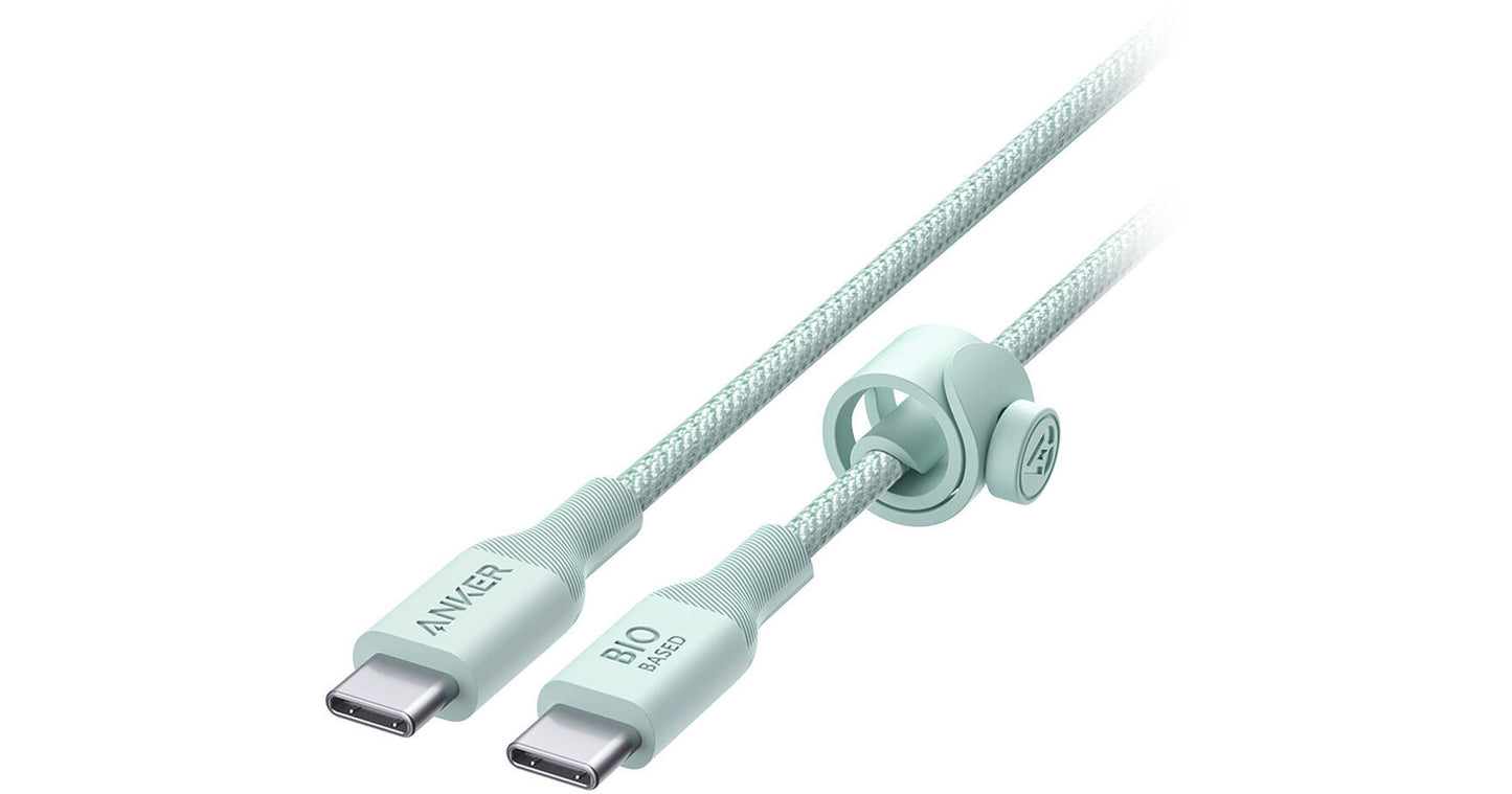 كيبل انكر يو اس بي سي الى يو اس بي سي بقدرة 140 واط وطول 1.8 متر - اخضر | Anker 544 USB-C to USB-C Cable 1.8m 140W – Green