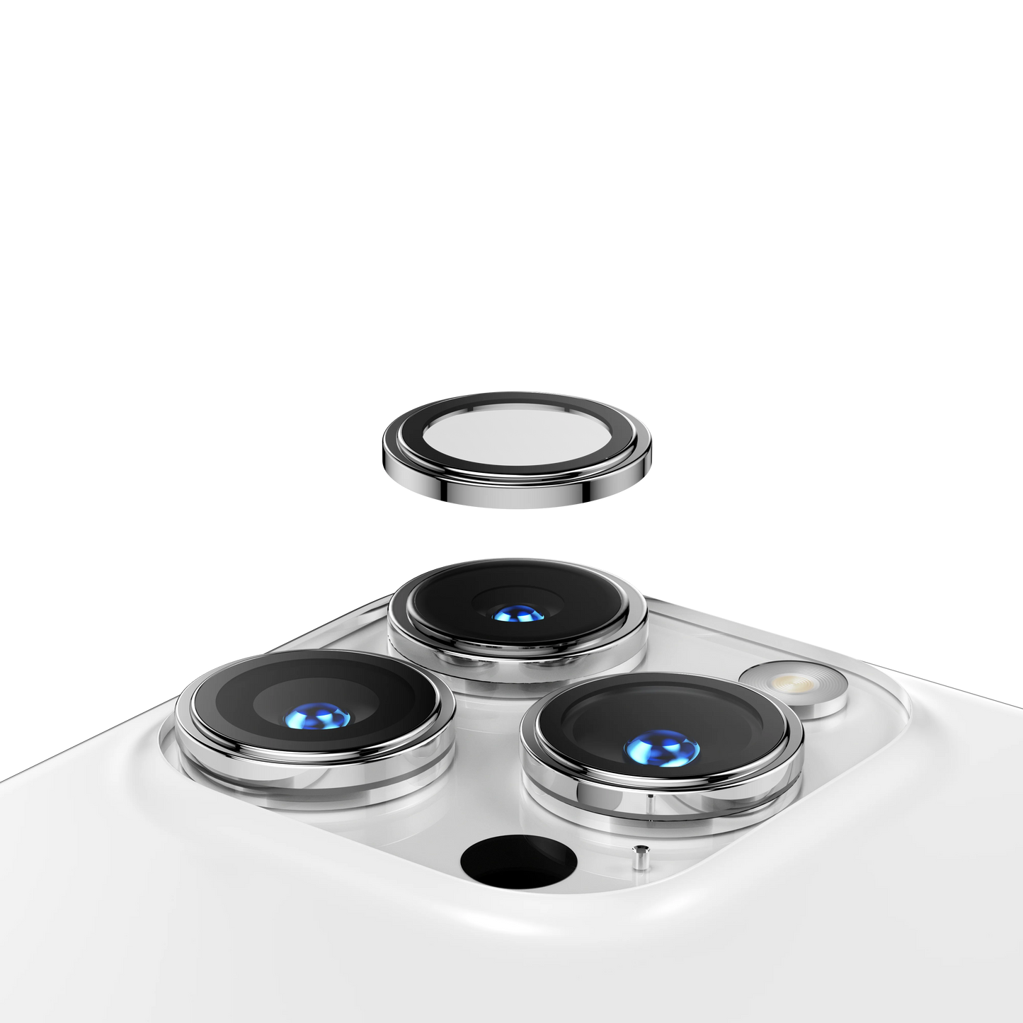 Momax Camera Lens Protector for iPhone 15 / 15 Plus | Silver - واقي عدسات الكاميرا موماكس لايفون 15 و ايفون 15 بلس | اللون فضي