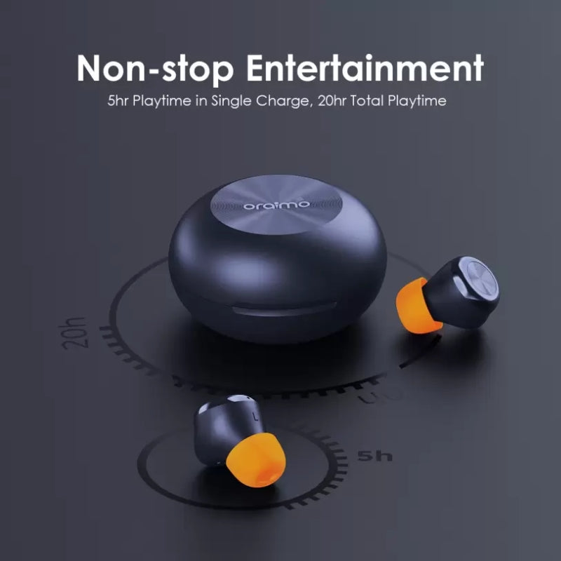Oraimo AirBuds 3 TWS Blue - سماعات أورايمو أيربودز 3 مقاومة للماء وصوت قوي