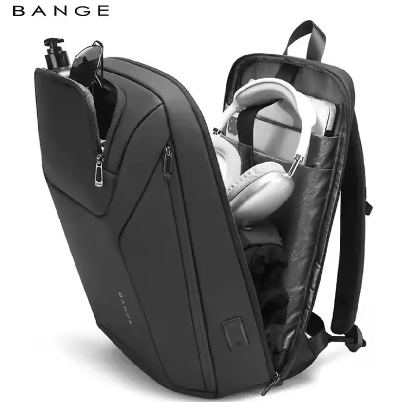 حقيبة ظهر بانجي للابتوب بحجم 15.6 انش, للاعمال والسفر مع منفذ يو اس بي | BANGE Laptop Backpack Business Travel Backpack (15.6")