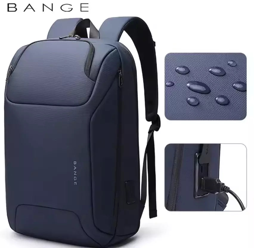 حقيبة ظهر بانجي للابتوب بحجم 15.6 انش, للاعمال والسفر مع منفذ يو اس بي | BANGE Laptop Backpack Business Travel Backpack (15.6")