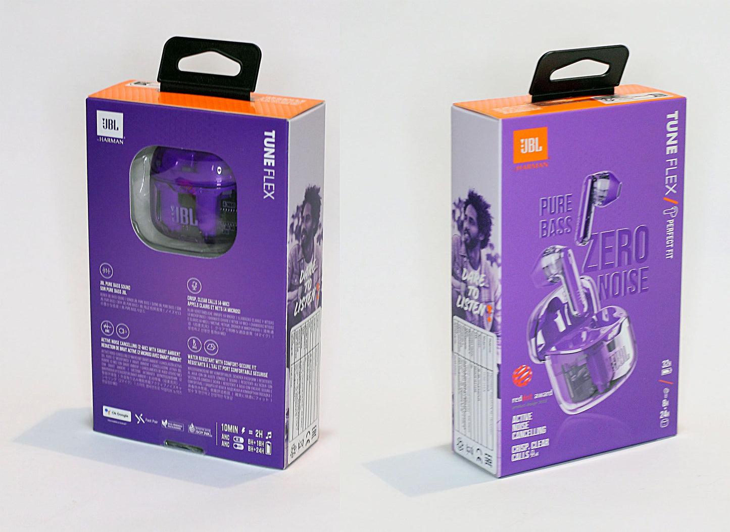 JBL Tune Flex True Wireless Noise Cancelling Earbuds, 32H Playtime | سماعات جي بي ال تون فلكس لاسلكية داخل الاذن, الغاء ضجيج, تشغيل حتى 32 ساعة