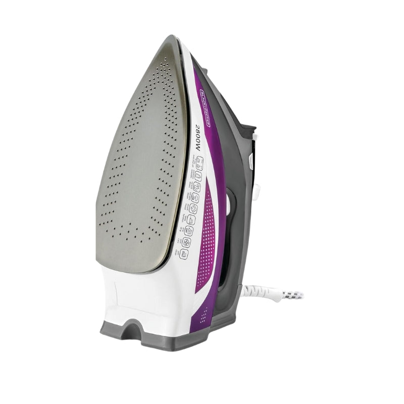 مكواة بخار رقمية من بلاك اند ديكر بقوة 2800 واط، متعددة الألوان - Black+Decker 2800W Digital Steam Iron