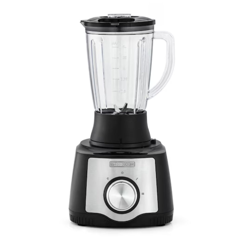 محضر طعام 600 واط بسعة 1.5 لتر مع شفرات ستانلس ستيل - Black&Decker FX650-B5 FOOD PROCESSOR 600W black/silver