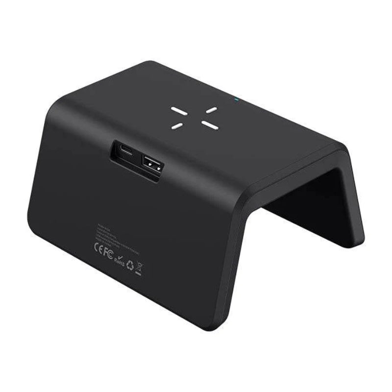 Havit W320 Wireless Charger with Clock – Fast Charging 15W - شاحن لاسلكي مع ساعة باللون الأسود من هافيت