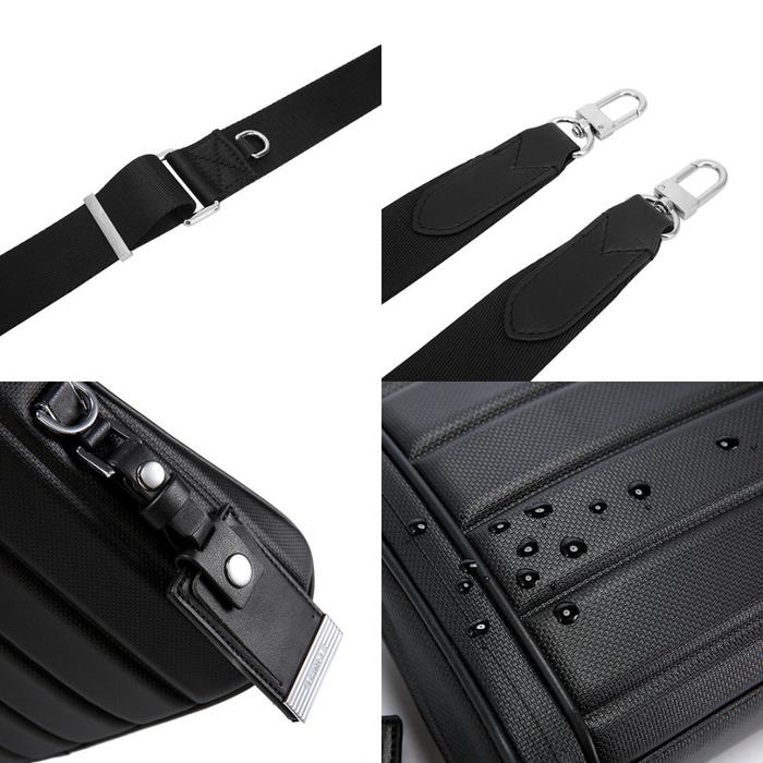 حقيبة كتف بانجي YD251 للرجال مقاومة للماء - اسود | BANGE YD251 Men’s Sling Bag Shoulder Chest Bag – Black