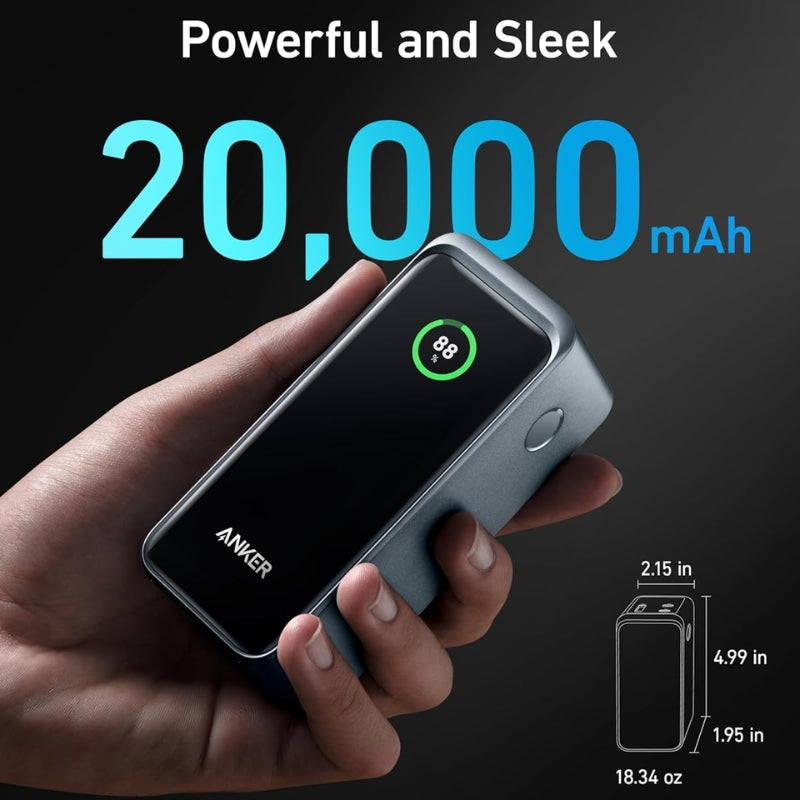 باور بانك انكر بسعة 20,000 مللي امبير وبقدرة شحن 200 واط | Anker Prime Power Bank 20K mAh 200W