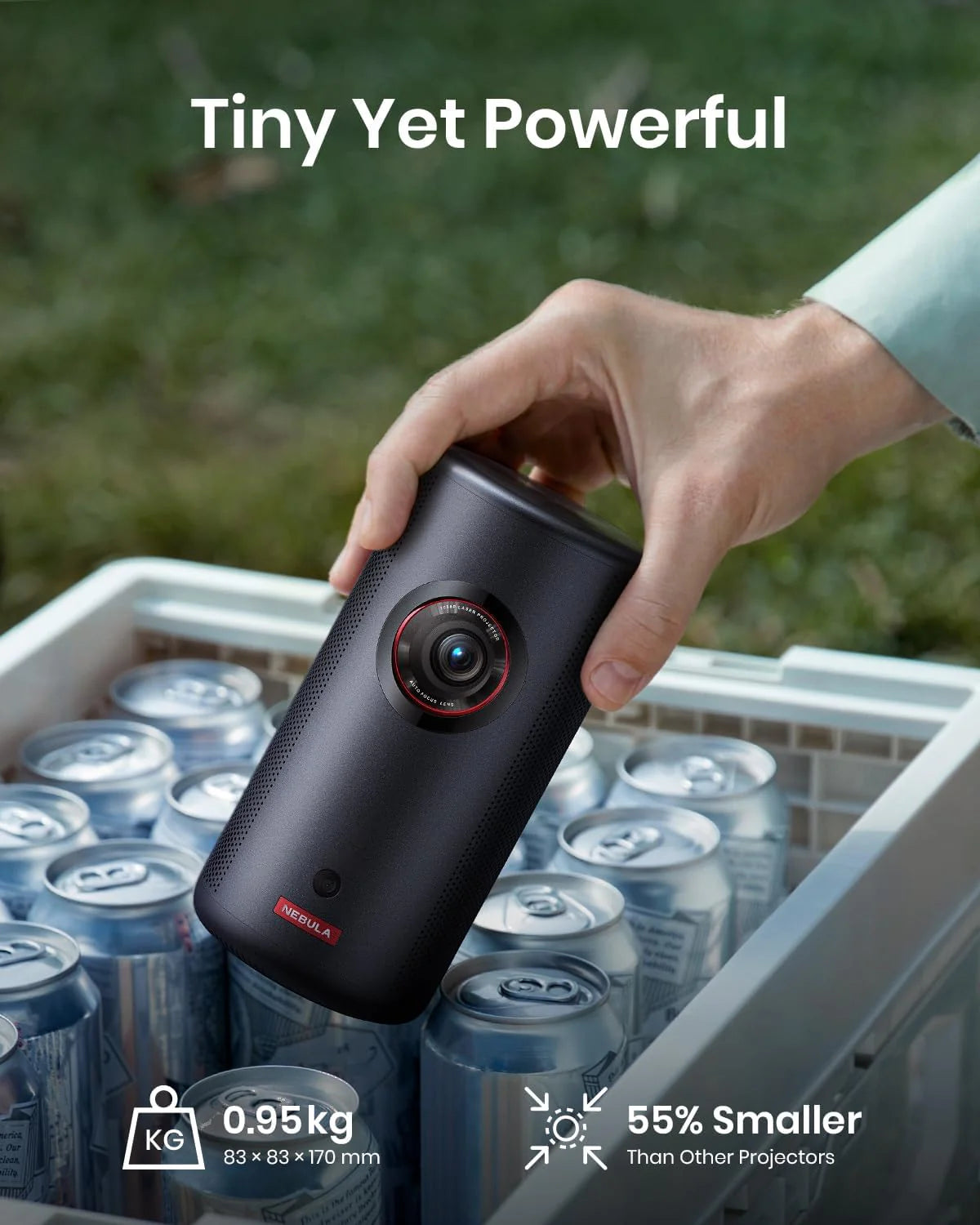 بروجكتور انكر نيبولا كابسول 3 المحمول - اسود | Anker Nebula Capsule 3 Laser Projector – Black