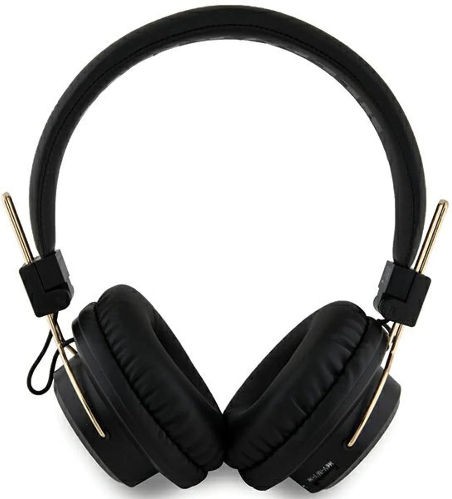 Hello Kitty Bluetooth Headphones with Metal Logo Round Shape – Black | سماعة بلوتوث Hello Kitty بتصميم دائري وشعار معدني - اسود