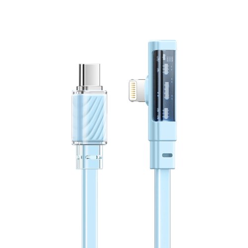 Mcdodo Dichromatic Series 36W Type-C to Lightning 90 Degree Data Cable with LED 1.2m - كابل بيانات ب36واط تايب سي إلى لايتننغ مع مؤشر ليد بطول 1.2 متر من مكدودو