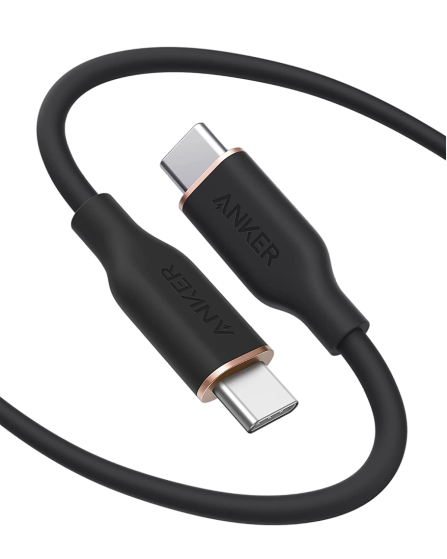 Anker PowerLine III Flow USB-C to USB-C Cable 100W 3ft - كيبل باورلاين يو اس بي سي الى يو اس بي سي بقدرة 100واط