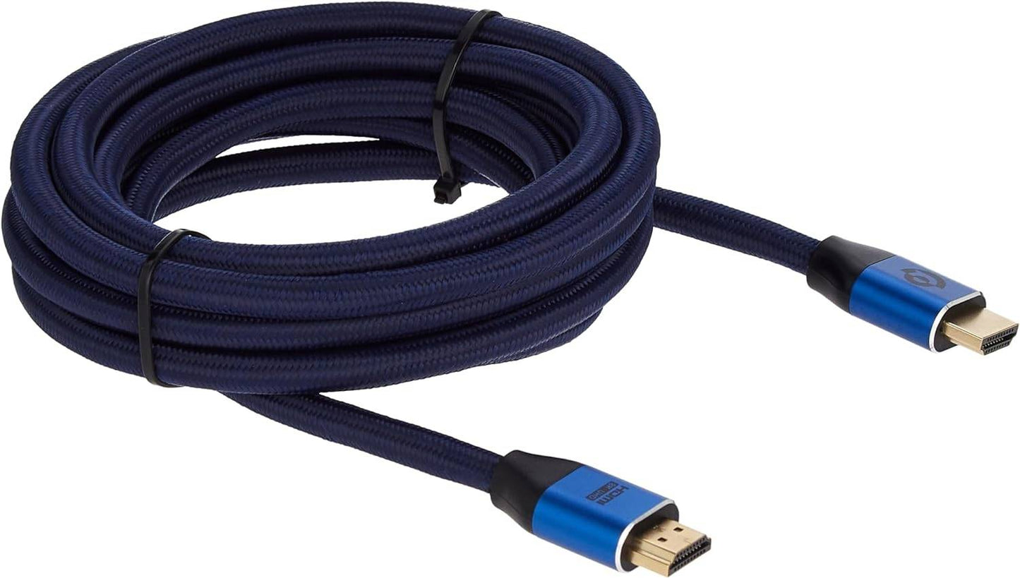 كيبل باورولوجي اج دي ام اي الى اج دي ام اي بطول 3 متر, دقة تصل الى 10K | Powerology HDMI to HDMI Braided Cable 3M – 10K Resolution.