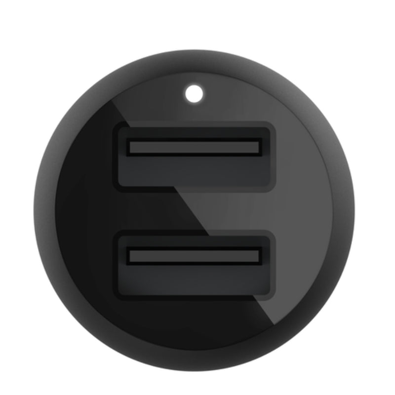 شاحن سيارة بيلكن مزدوج يو اس بي أ بقوة 24 واط - Belkin BoostCharge Dual USB-A Car Charger 24W, 12W