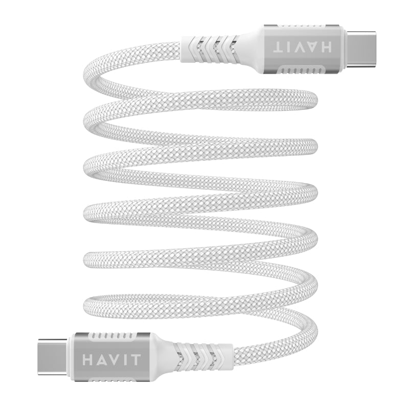 Havit CB6297 Magnetic USB-C to USB-C Cable PD 60W Fast Charging 1m - كيبل تايب سي بقدرة 60 واط سريع الشحن بطول 1 متر من هافيت