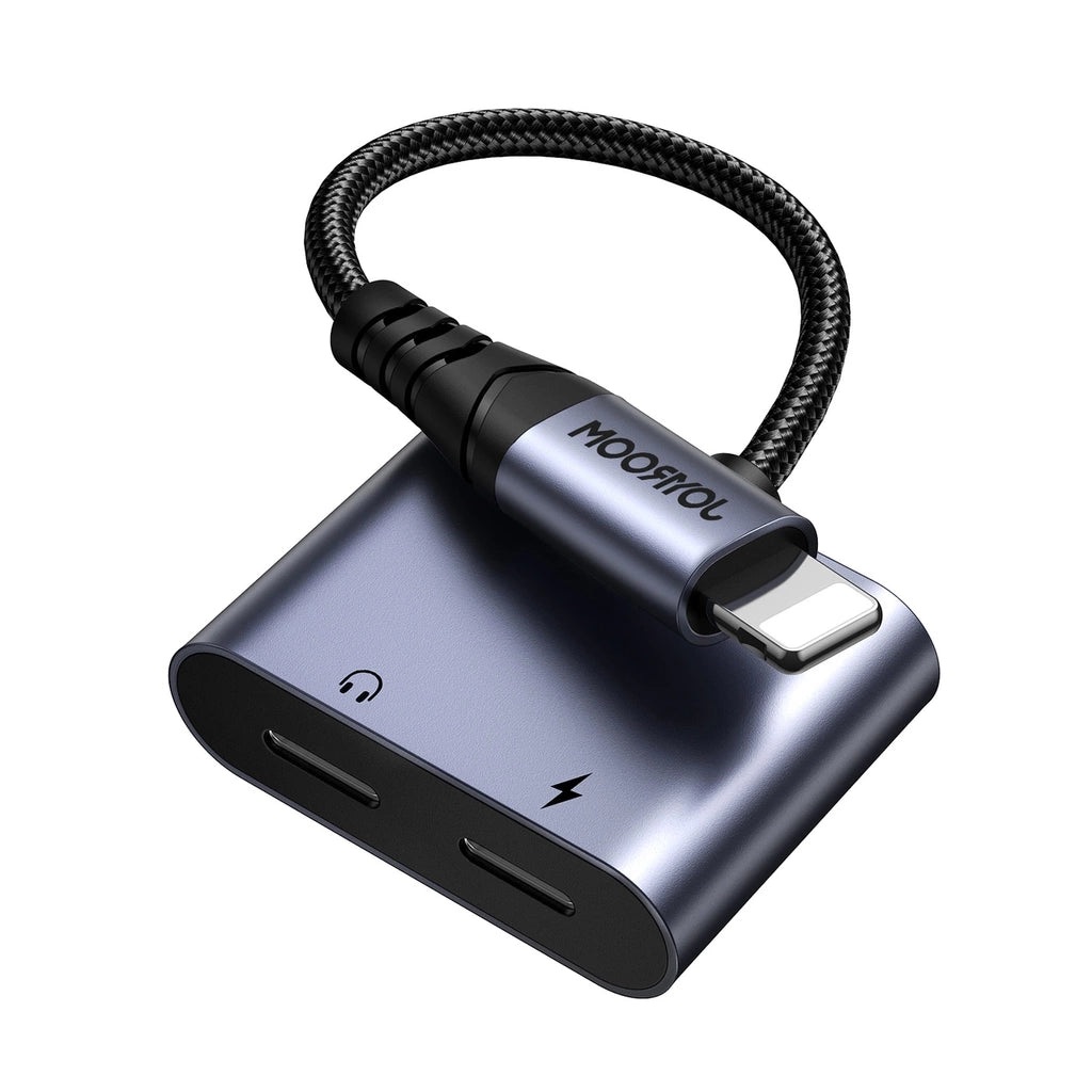 محوّل جويرووم 2 في 1 من لايتنينغ إلى منفذي لايتننغ (شحن + صوت) | JOYROOM SY-L02 2-in-1 Lightning Audio Adapter