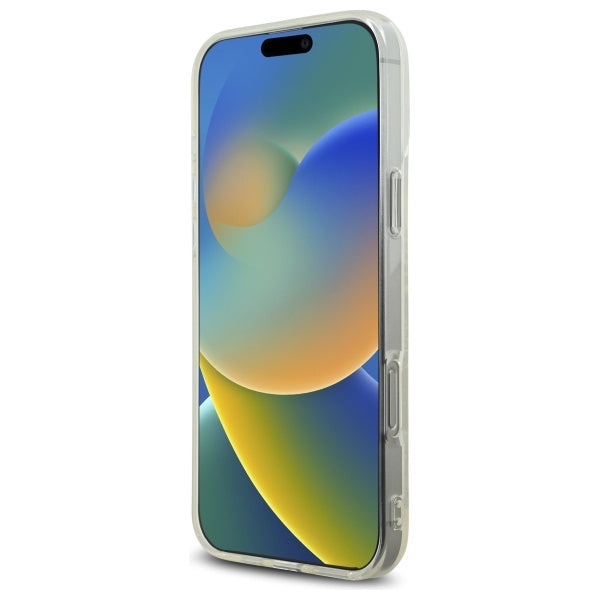 Karl Lagerfeld IML Hard Case with Rhinestones KARL Logo for iPhone 16 Pro Max | كفر كارل لاغرفيلد شفاف مزين بكريستالات شعار KARL لهاتف ايفون 16 برو ماكس