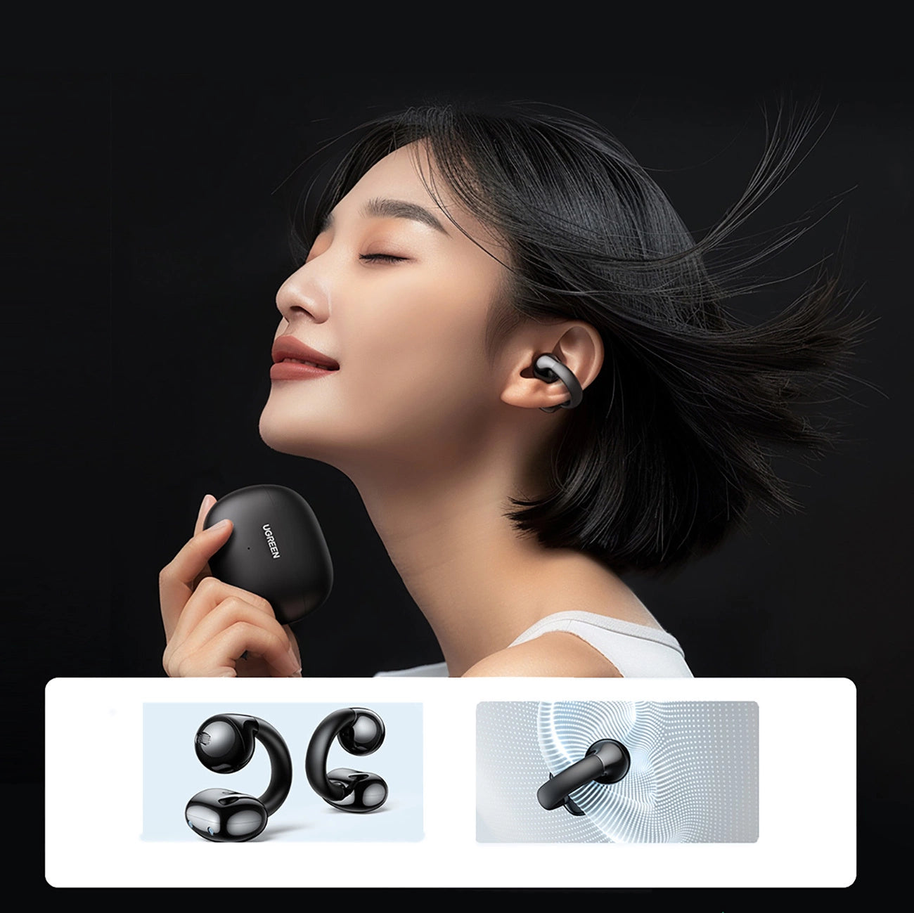 UGREEN Open-ear Earbuds Wireless Bluetooth 5.4 IPX5 30H Playtime | سماعات يو جرين لاسلكية بلوتوث 5.4