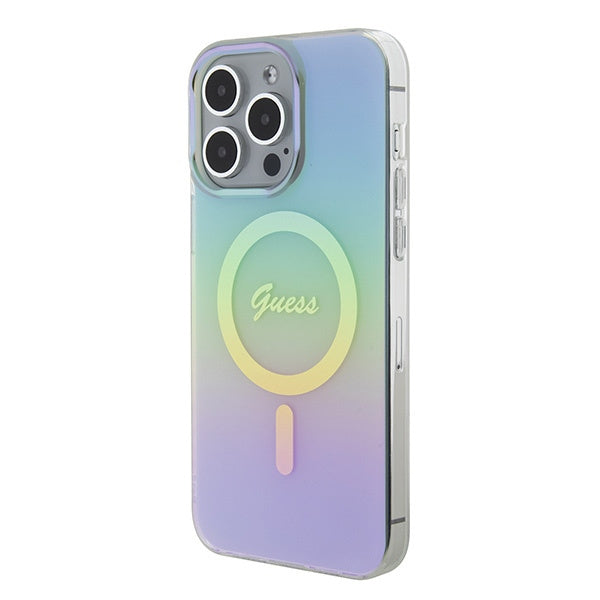 Guess IML Iridescent MagSafe Case for iPhone 15 Pro Max | كفر GUESS IML ماج سيف بتصميم متدرج لهاتف ايفون 15 برو ماكس
