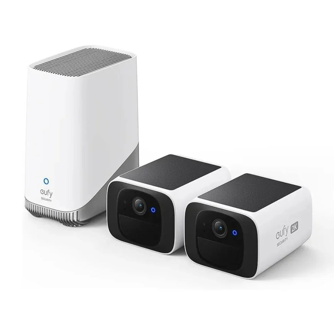 طقم كامرتين انكر يوفي سولو كام S220 مع هوم بيس, تشغيل بالطاقة الشمسية | Anker Eufy S220 SoloCam 2-Pack + HomeBase 3, Solar Powered Security Cameras